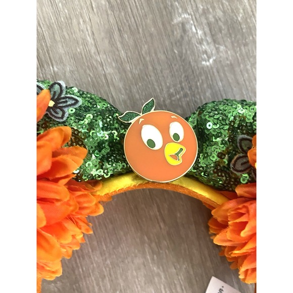 Disney Parks Epcot Flower Garden Fest Orange Bird Minnie Ears Headband Mickey - Picture 2 of 6